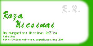 roza micsinai business card